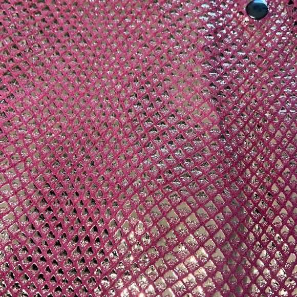 Rose gold purse with rose appliqué - Picture 6 of 7